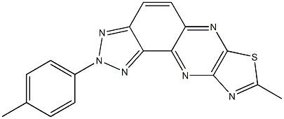 8-Methyl-2-(4-methylphenyl)-2H-thiazolo[5,4-b]-1,2,3-triazolo[4,5-f]quinoxaline 结构式