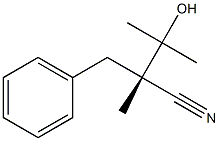 (2S)-2-Benzyl-3-hydroxy-2,3-dimethylbutyronitrile 结构式