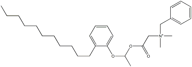 N,N-Dimethyl-N-benzyl-N-[[[1-(2-undecylphenyloxy)ethyl]oxycarbonyl]methyl]aminium 结构式