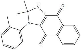 2,2-Dimethyl-2,3-dihydro-1-(2-methylphenyl)-1H-naphth[2,3-d]imidazole-4,9-dione 结构式