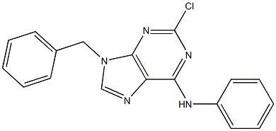 9-Benzyl-2-chloro-6-phenylamino-9H-purine 结构式