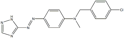 3-[p-[N-(4-Chlorobenzyl)-N-methylamino]phenylazo]-2H-1,2,4-triazole 结构式