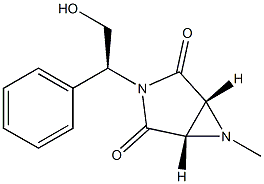 (1S,5R)-3-[(S)-1-Phenyl-2-hydroxyethyl]-6-methyl-3,6-diazabicyclo[3.1.0]hexane-2,4-dione 结构式