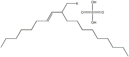 Sulfuric acid 2-(1-octenyl)undecyl=potassium ester salt 结构式