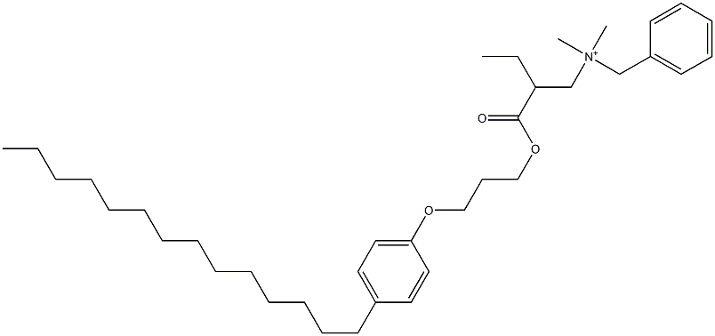 N,N-Dimethyl-N-benzyl-N-[2-[[3-(4-tetradecylphenyloxy)propyl]oxycarbonyl]butyl]aminium 结构式