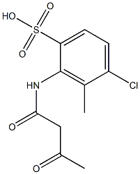 2-(Acetoacetylamino)-4-chloro-3-methylbenzenesulfonic acid 结构式