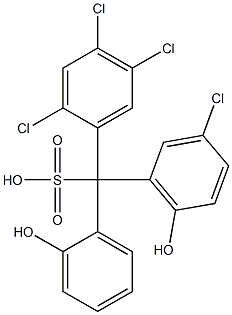 (3-Chloro-6-hydroxyphenyl)(2,4,5-trichlorophenyl)(2-hydroxyphenyl)methanesulfonic acid 结构式