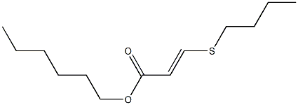 3-(Butylthio)acrylic acid hexyl ester 结构式