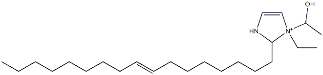 1-Ethyl-2-(8-heptadecenyl)-1-(1-hydroxyethyl)-4-imidazoline-1-ium 结构式