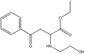 2-(2-Hydroxyethylamino)-3-benzoylpropionic acid ethyl ester 结构式