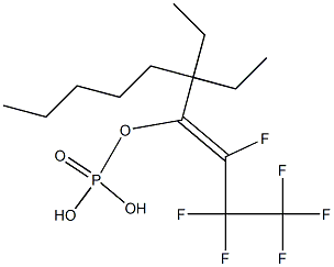 Phosphoric acid diethyl[(E)-1-hexyl-2,3,3,4,4,4-hexafluoro-1-butenyl] ester 结构式