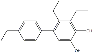 5,6-Diethyl-4-(4-ethylphenyl)benzene-1,2-diol 结构式