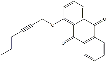 1-(2-Hexynyloxy)anthraquinone 结构式