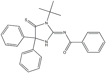 1-(tert-Butyl)-2-(benzoylimino)-4,4-diphenylimidazolidine-5-thione 结构式