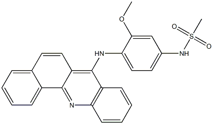 N-[3-Methoxy-4-[[benz[c]acridin-7-yl]amino]phenyl]methanesulfonamide 结构式