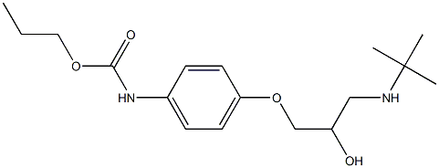 [4-[2-Hydroxy-3-(tert-butylamino)propoxy]phenyl]carbamic acid propyl ester 结构式