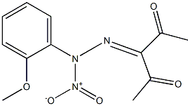 3-[2-Nitro-2-(2-methoxyphenyl)hydrazono]pentane-2,4-dione 结构式