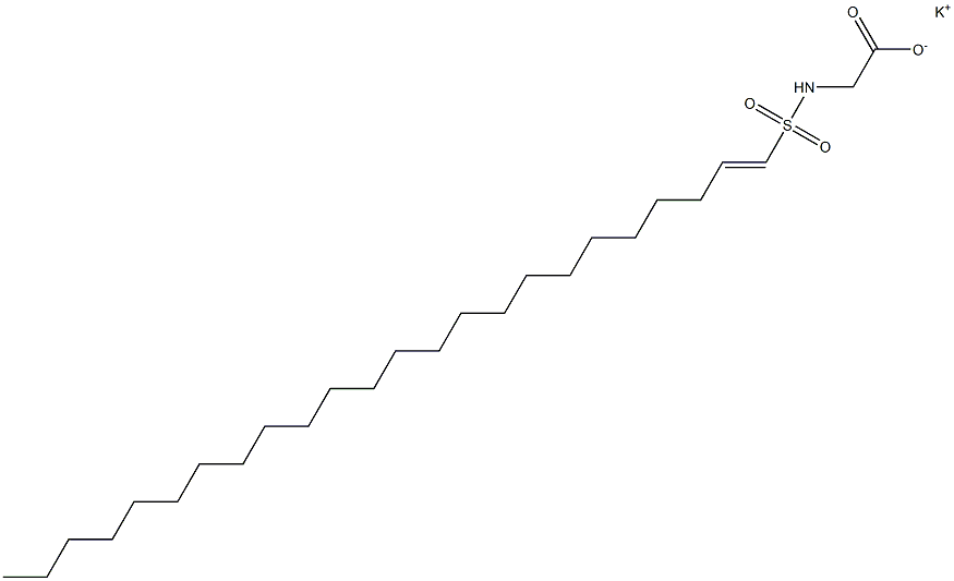 N-(1-Tetracosenylsulfonyl)glycine potassium salt 结构式