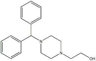 2-[4-(Diphenylmethyl)-1-piperazinyl]ethanol 结构式