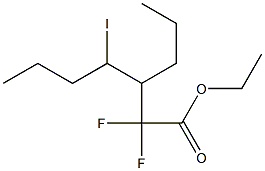 2,2-Difluoro-4-iodo-3-propylheptanoic acid ethyl ester 结构式