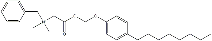 N,N-Dimethyl-N-benzyl-N-[[[(4-octylphenyloxy)methyl]oxycarbonyl]methyl]aminium 结构式