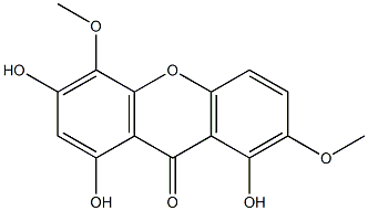 1,3,8-Trihydroxy-4,7-dimethoxyxanthone 结构式