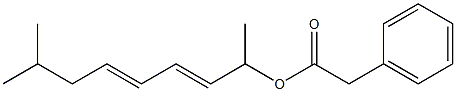 Phenylacetic acid 1,7-dimethyl-2,4-octadienyl ester 结构式