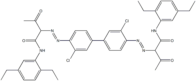 4,4'-Bis[[1-(2,5-diethylphenylamino)-1,3-dioxobutan-2-yl]azo]-3,3'-dichloro-1,1'-biphenyl 结构式