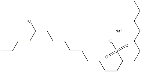 18-Hydroxydocosane-8-sulfonic acid sodium salt 结构式