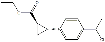 (1R,2R)-2-[4-(1-Chloroethyl)phenyl]cyclopropane-1-carboxylic acid ethyl ester 结构式