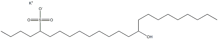 15-Hydroxytetracosane-5-sulfonic acid potassium salt 结构式