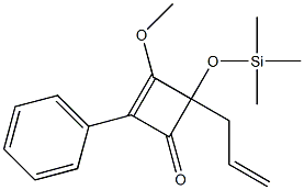 3-Methoxy-4-(trimethylsilyloxy)-2-phenyl-4-(2-propenyl)-2-cyclobuten-1-one 结构式