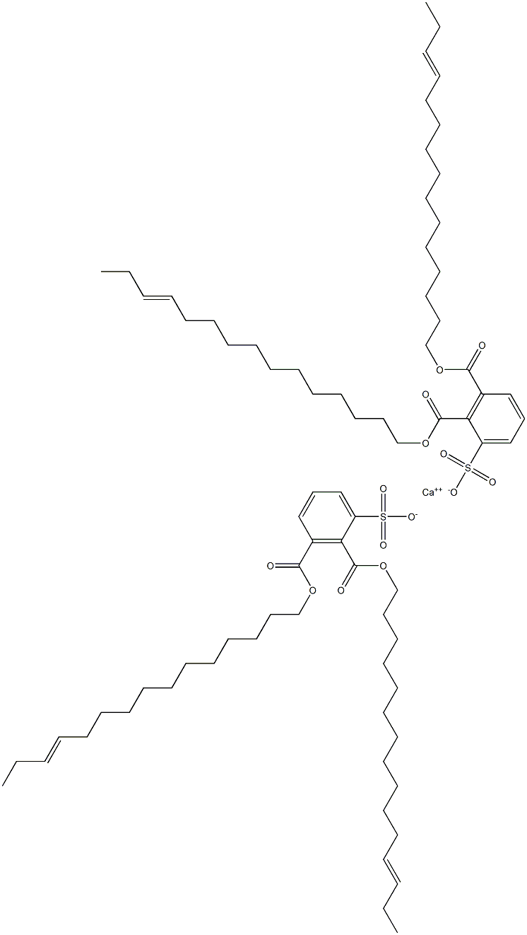 Bis[2,3-di(12-pentadecenyloxycarbonyl)benzenesulfonic acid]calcium salt 结构式