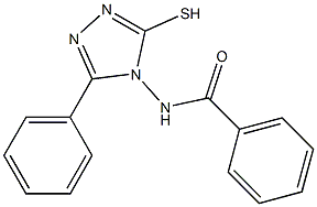 5-Phenyl-4-benzoylamino-4H-1,2,4-triazole-3-thiol 结构式