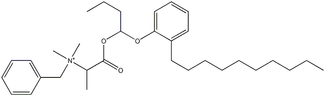 N,N-Dimethyl-N-benzyl-N-[1-[[1-(2-decylphenyloxy)butyl]oxycarbonyl]ethyl]aminium 结构式