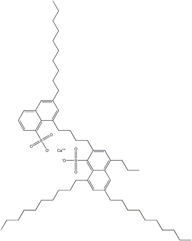 Bis(6,8-didecyl-1-naphthalenesulfonic acid)calcium salt 结构式