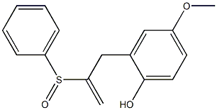 4-Methoxy-2-[2-(phenylsulfinyl)-2-propenyl]phenol 结构式