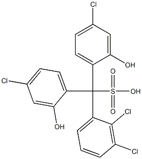 (2,3-Dichlorophenyl)bis(4-chloro-2-hydroxyphenyl)methanesulfonic acid 结构式