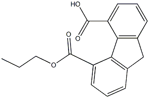 9H-Fluorene-4,5-dicarboxylic acid 4-propyl ester 结构式