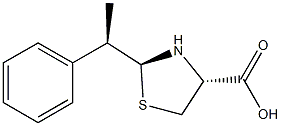 (2S,4R)-2-[(R)-1-Phenylethyl]thiazolidine-4-carboxylic acid 结构式