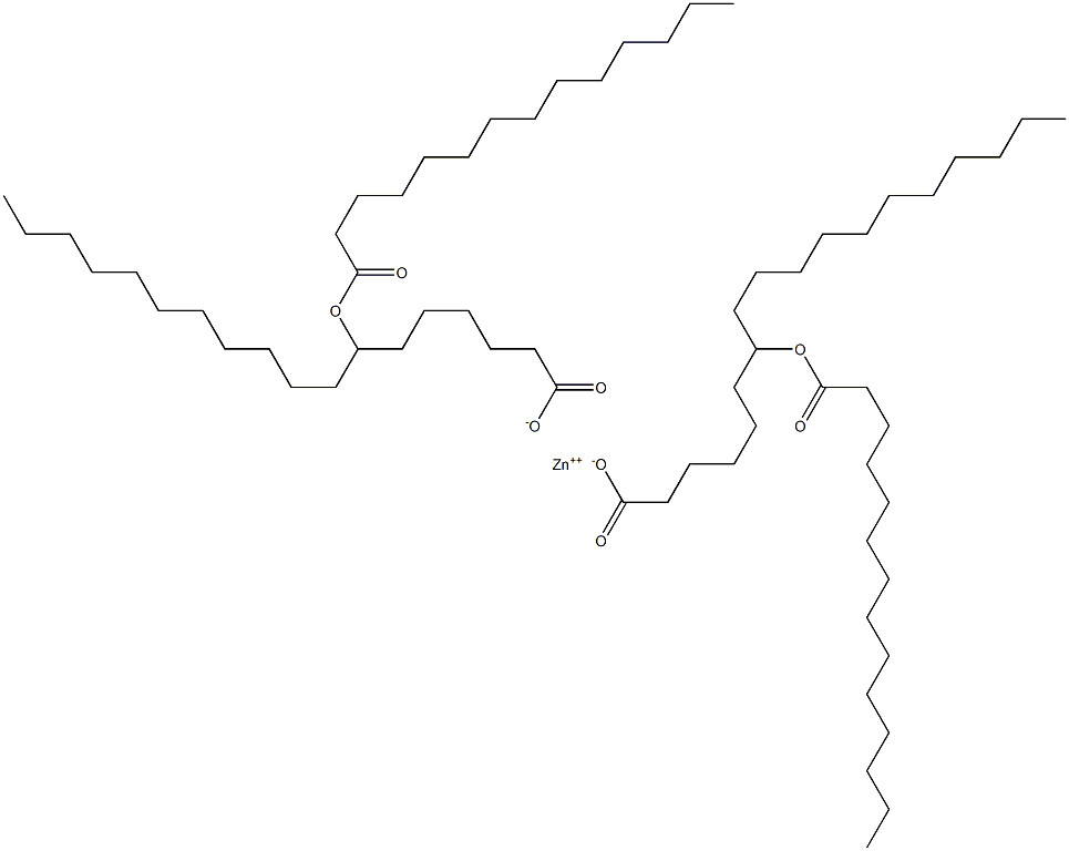 Bis(7-myristoyloxystearic acid)zinc salt 结构式