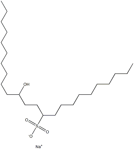 14-Hydroxytetracosane-11-sulfonic acid sodium salt 结构式