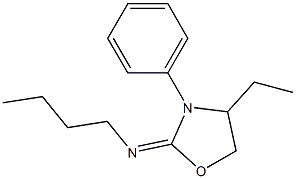 N-Butyl-4-ethyl-3-phenyloxazolidin-2-imine 结构式