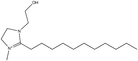 4,5-Dihydro-1-(2-hydroxyethyl)-3-methyl-2-undecyl-1H-imidazol-3-ium 结构式