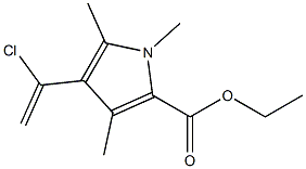 4-(1-Chlorovinyl)-1,3,5-trimethyl-1H-pyrrole-2-carboxylic acid ethyl ester 结构式