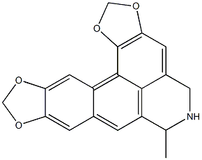 5,6-Dihydro-6-methyl-1,2:9,10-di(methylenedioxy)-4H-dibenz[de,g]isoquinoline 结构式