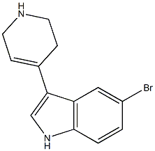 3-[(1,2,3,6-Tetrahydropyridin)-4-yl]-5-bromo-1H-indole 结构式