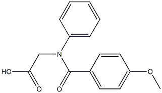 [N-(4-Methoxybenzoyl)-N-phenylamino]acetic acid 结构式