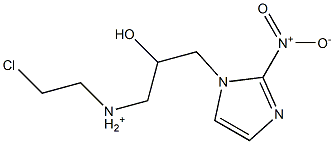 N-(2-Chloroethyl)-2-hydroxy-3-(2-nitro-1H-imidazol-1-yl)propan-1-aminium 结构式