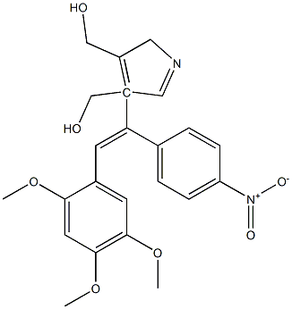 2-[1-(4-Nitrophenyl)-2-(2,4,5-trimethoxyphenyl)ethenyl]-4,4(5H)-oxazoledimethanol 结构式